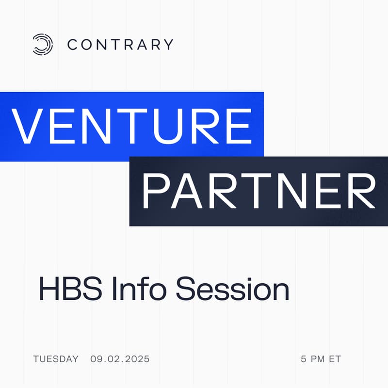 Cover Image for HBS Contrary Venture Partner Mixer