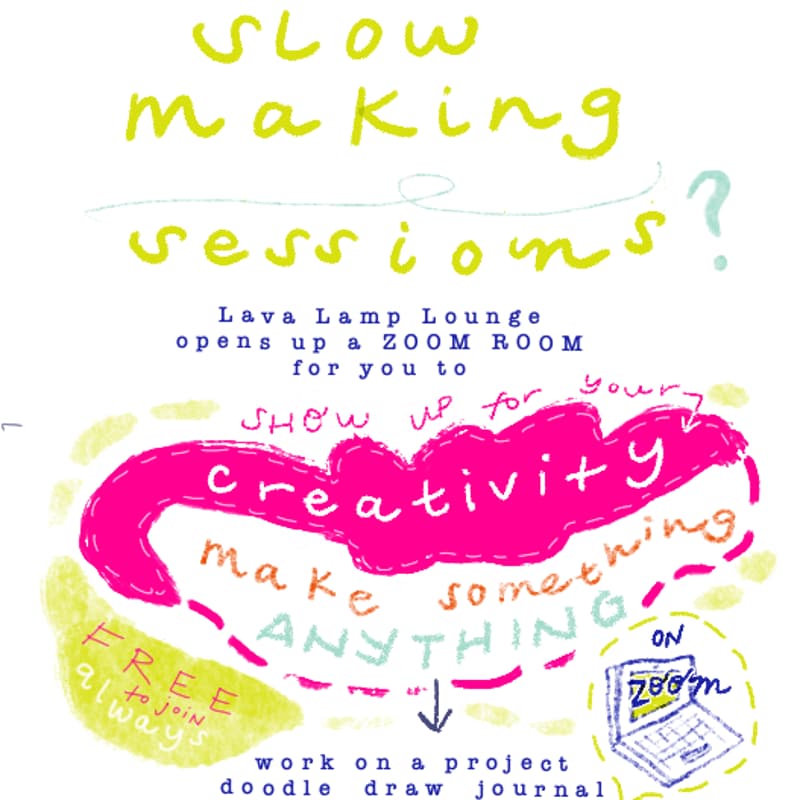 slow making session [free] · Zoom · Luma