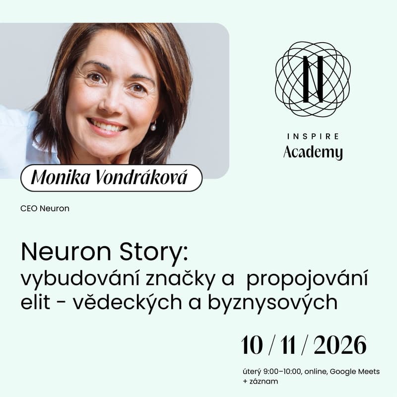 Cover Image for Neuron Story: vybudování značky a  propojování elit - vědeckých a byznysových (Monika Vondráková)