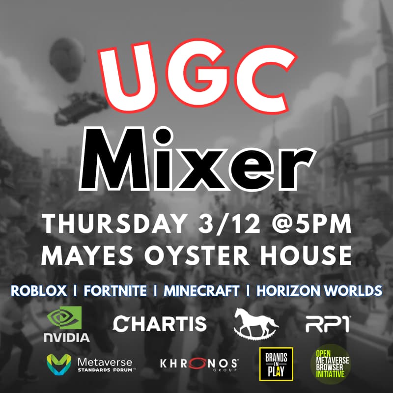 Cover Image for UGC Mixer @ GDC 26 (Roblox, UEFN, Minecraft,  Horizon Worlds, etc.)