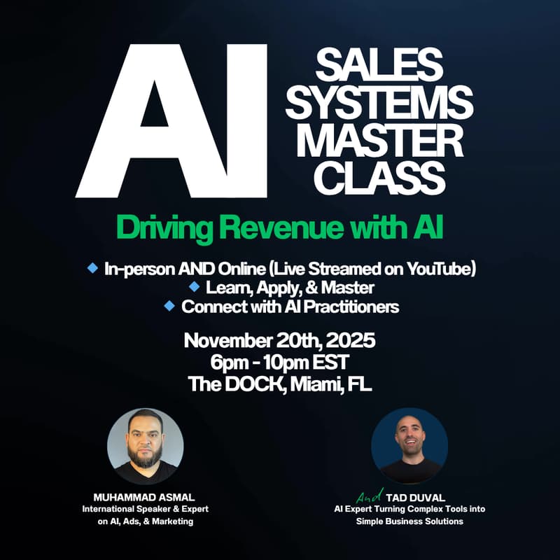 Cover Image for AI SALES SYSTEMS MASTERCLASS