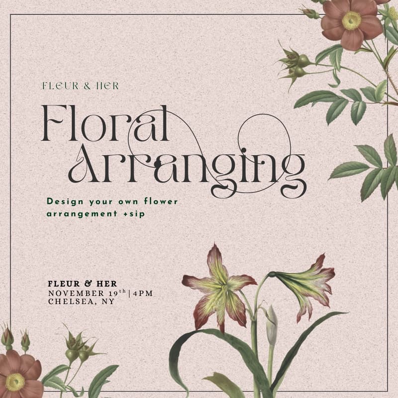 Cover Image for Petal & Pour | Floral Design Workshop