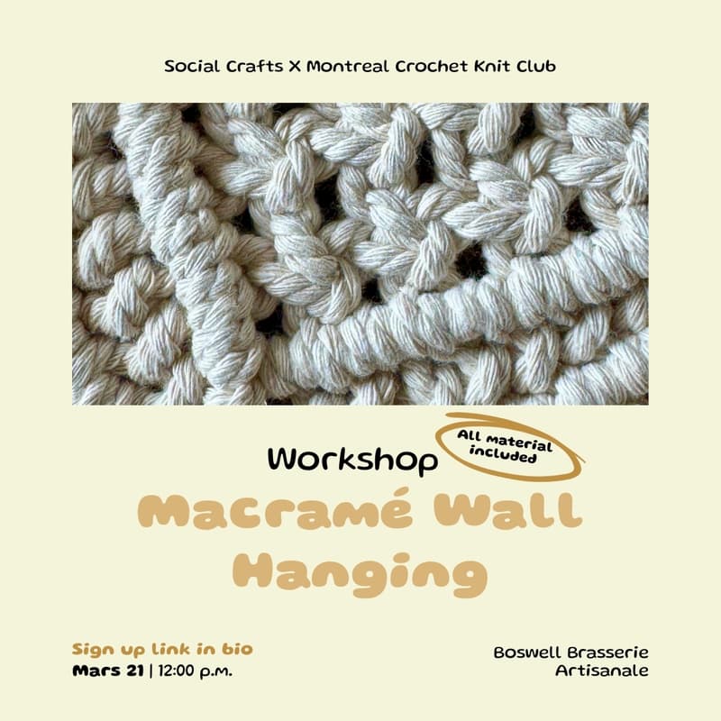 Cover Image for Macramé Wall Hanging Workshop