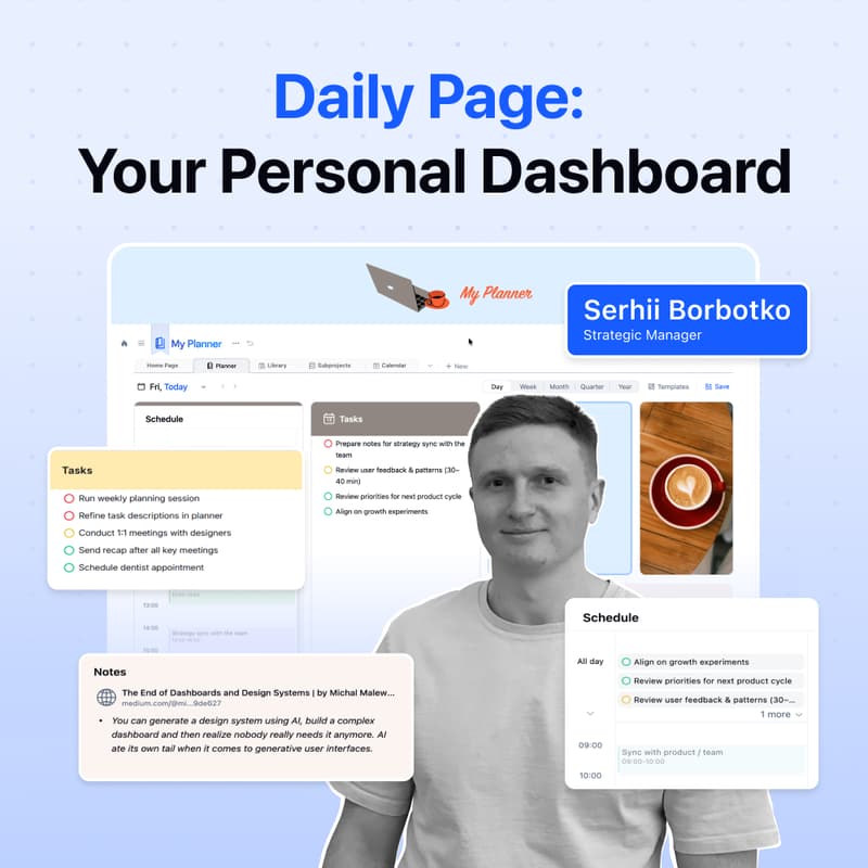 Cover Image for Daily Page: Your Personal Dashboard
