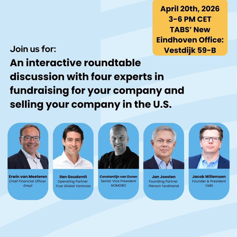 Cover Image for An interactive roundtable discussion with four experts in fundraising for your company and selling your company in the U.S.