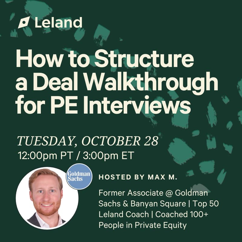 Cover Image for How to Structure a Deal Walkthrough for PE Interviews