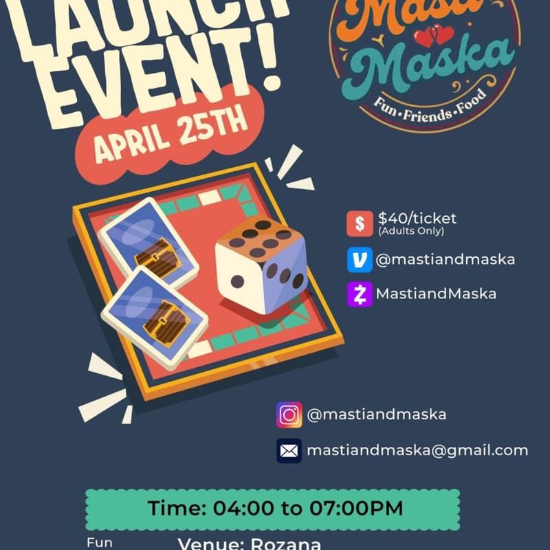 Cover Image for Masti and Maska - Launch Event!