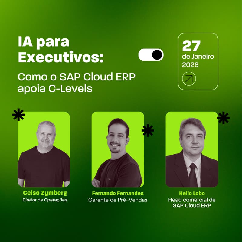 Cover Image for Webinar: IA para Executivos: Como o SAP Cloud ERP apoia C-Levels