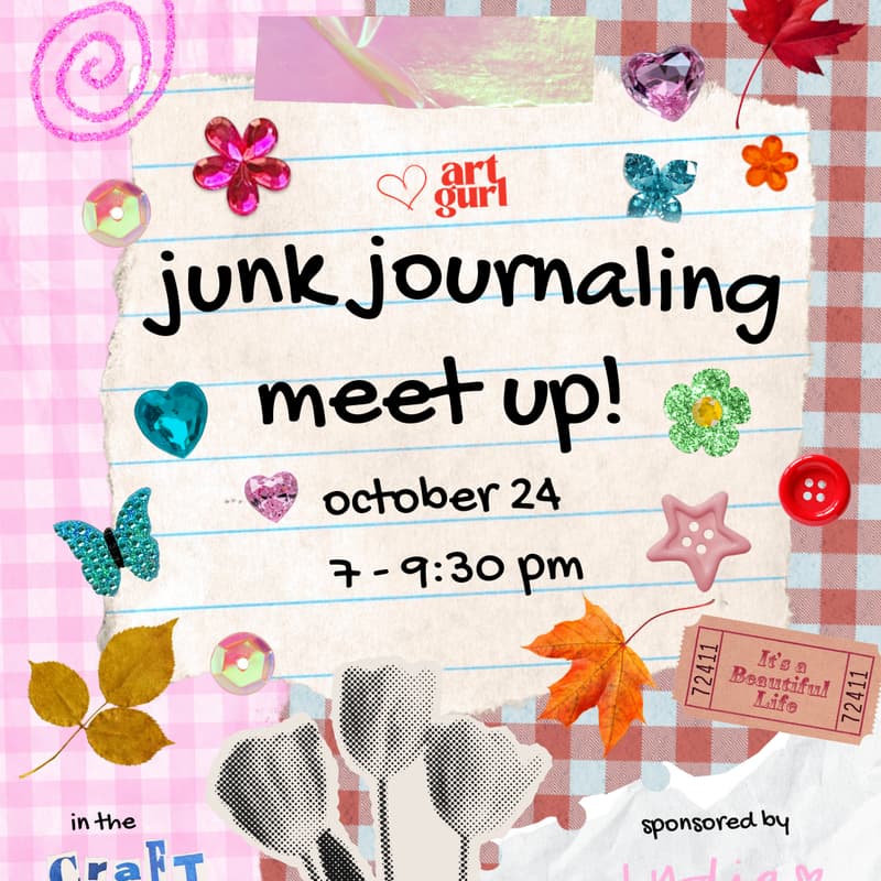 Cover Image for junk journaling meet up sponsored by Lydia Southgate!