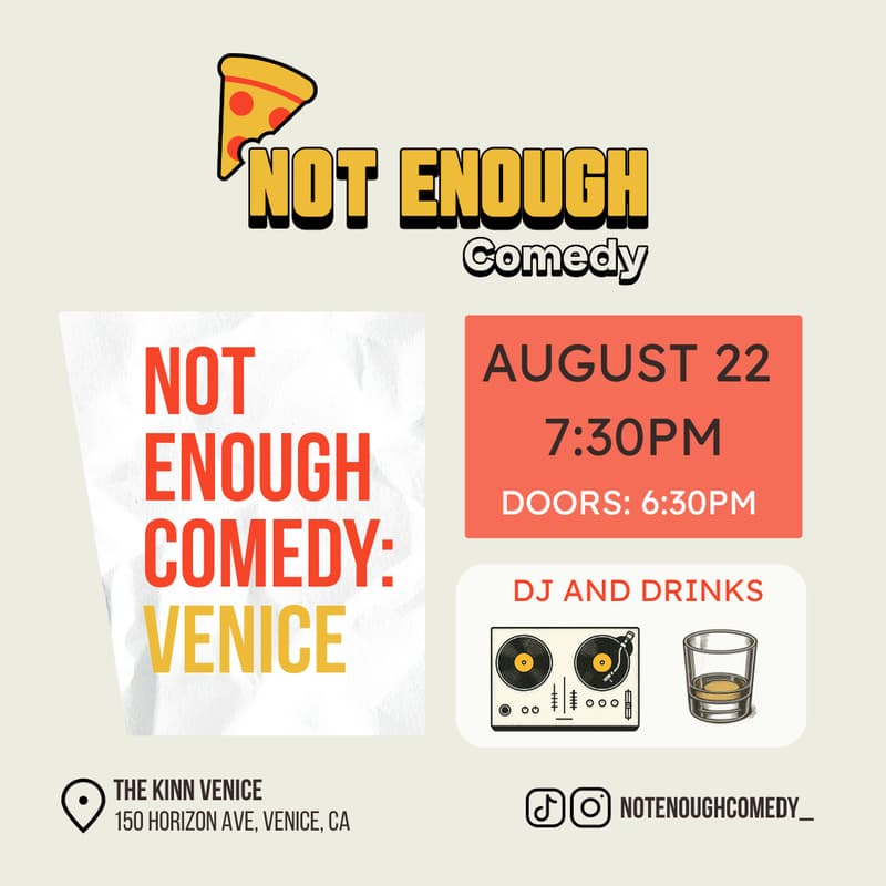 Cover Image for Not Enough Comedy: Venice 8/22