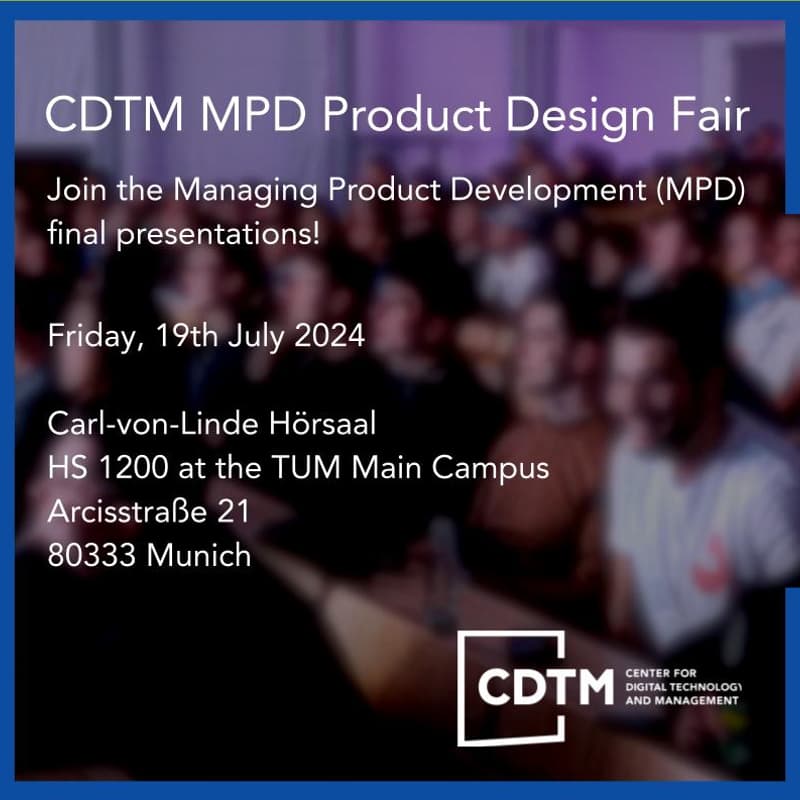 Cover Image for CDTM MPD Product Design Fair