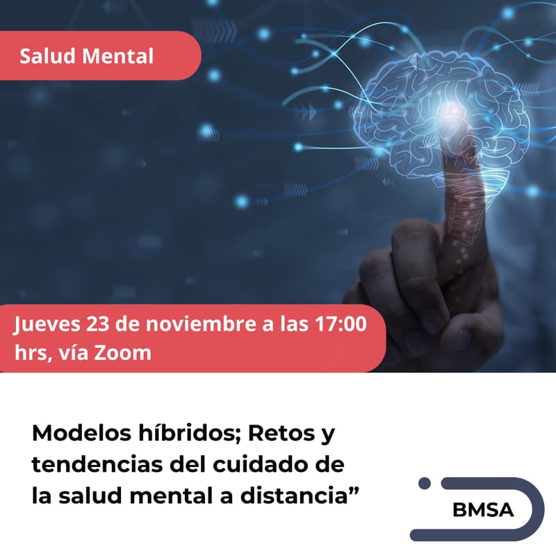 Cover Image for Webinar: Modelos híbridos; Retos y tendencias del cuidado de la salud mental a distancia”