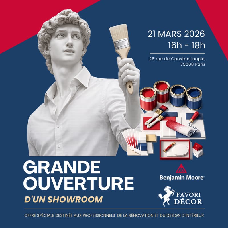 Cover Image for Grand Opening d'un Showroom Favori Décor / Benjamin Moore Paris – Offre exceptionnelle