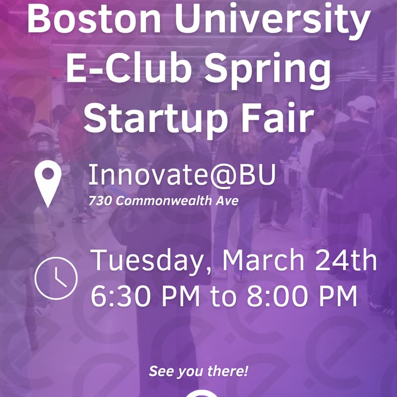 Cover Image for 🍀  BU Entrepreneur's Club Spring Startup Fair