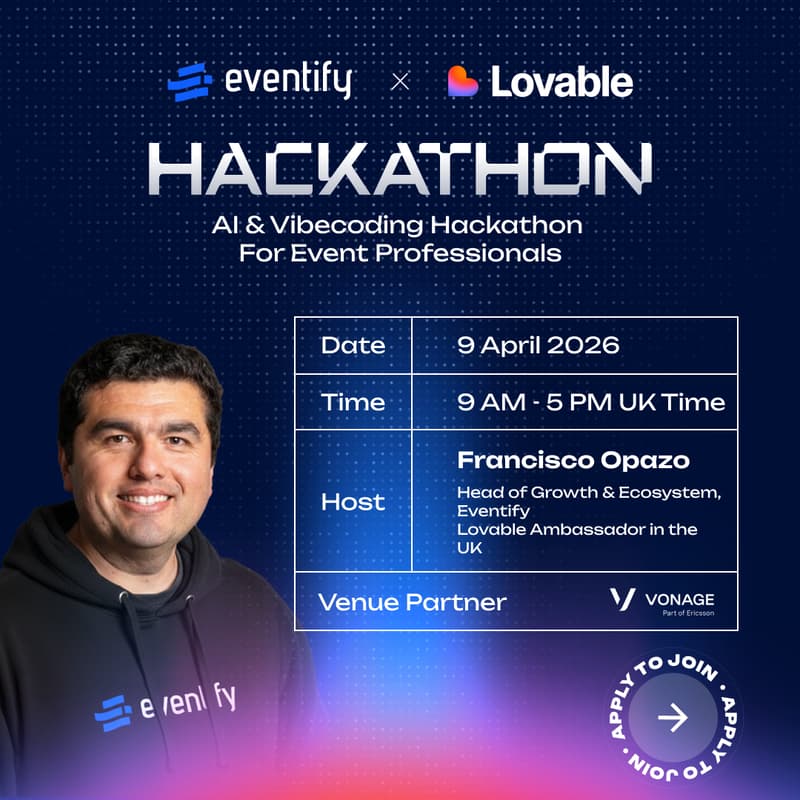 Cover Image for AI Lovable x Eventify Hackathon For Event professionals