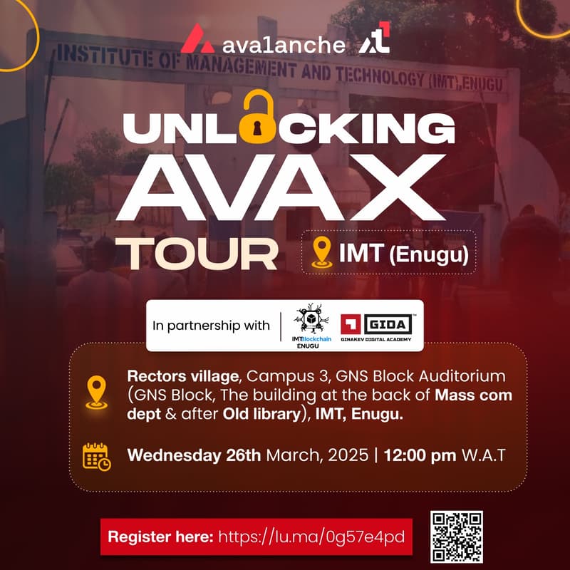 Cover Image for Unlocking Avax Tour; IMT (Enugu) Editon