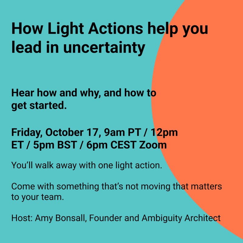 Cover Image for Learn about how light actions can help create momentum in ambiguity