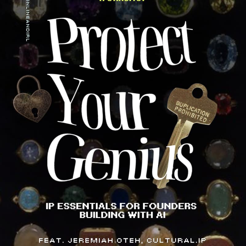 Cover Image for Protect Your Genius: IP Essentials for Founders Building with AI