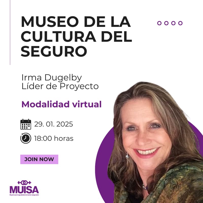 Foto de portada de Webinar: El Museo de la Cultura del Seguro con Irma Dugelby