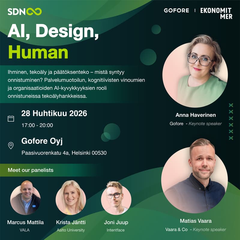 Cover Image for Ihminen, tekoäly ja päätöksenteko – mistä syntyy onnistuminen?