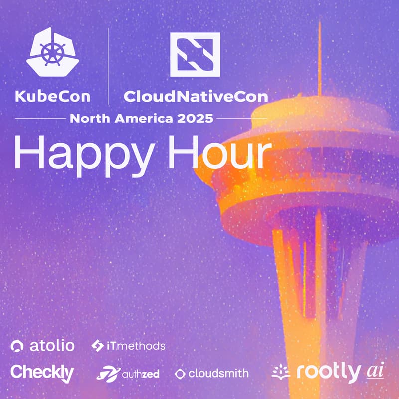 Cover Image for KubeCon Atlanta Happy Hour w/ Rootly AI, AuthZed, Checkly, iTmethods, Atolio, Cloudsmith, & More!