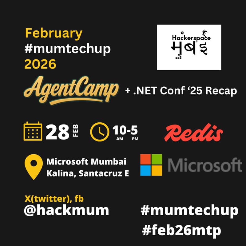 Cover Image for 🚀 AgentCamp + .NET Conf 2025 Recap – Mumbai