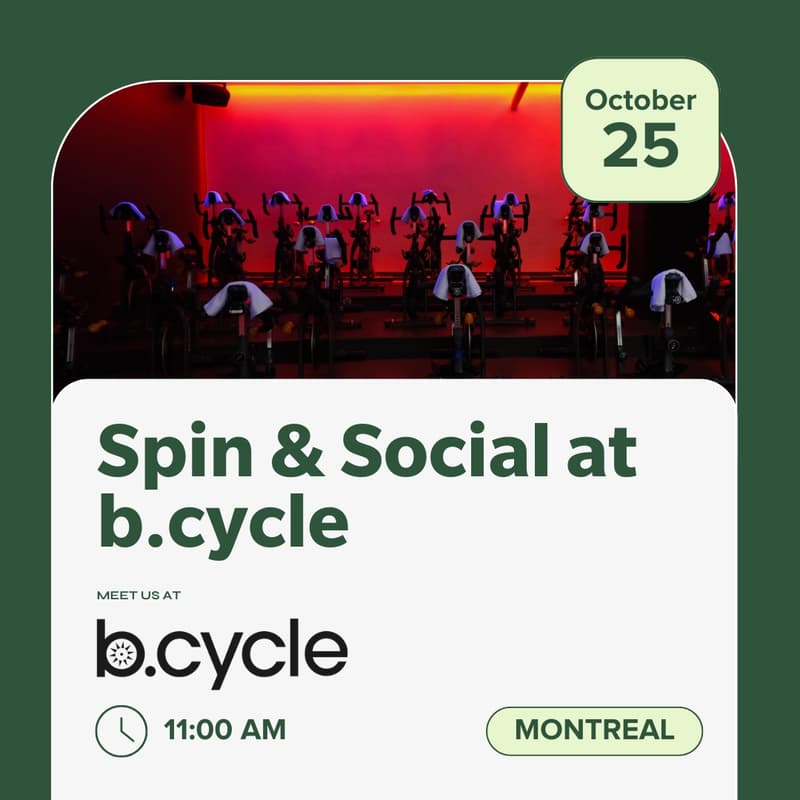 Cover Image for MONTREAL Member Meetup: Spin & Social at b.cycle
