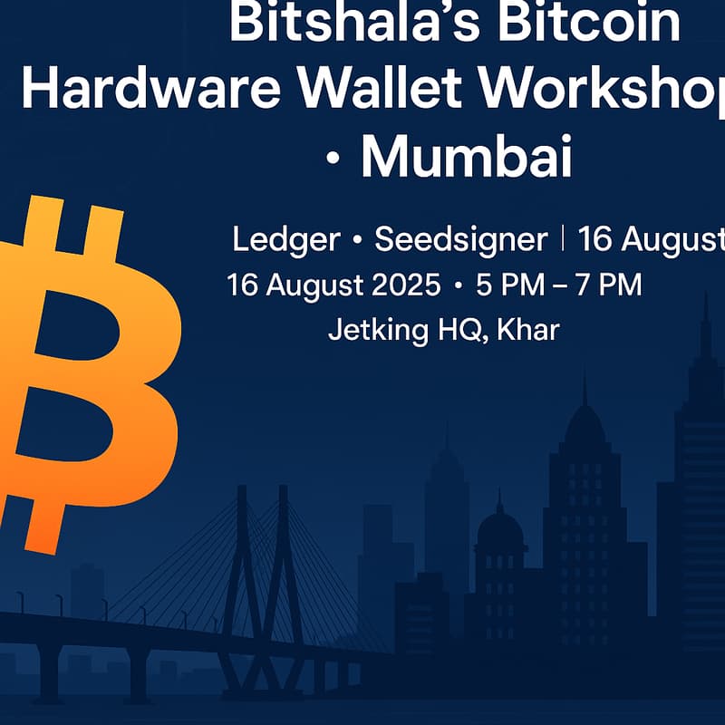 Cover Image for Bitshala's Bitcoin Hardware Wallet Workshop