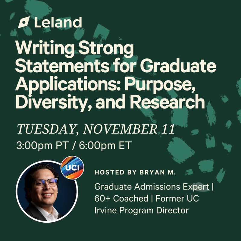 Cover Image for Writing Strong Statements for Graduate Applications: Purpose, Diversity, and Research