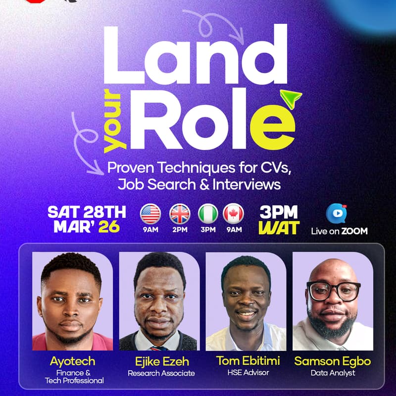 Cover Image for Land Your Role - CV, Job search & Interviews