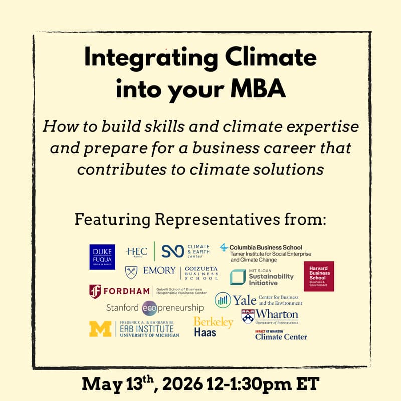 Cover Image for Integrating Climate into your MBA