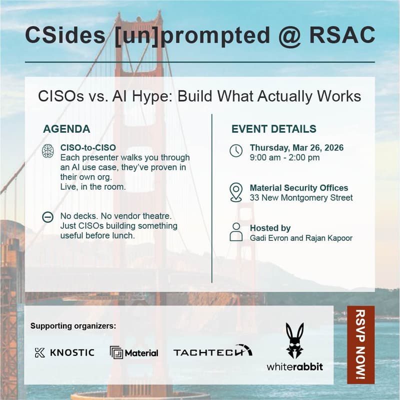 Cover Image for CISOs [un]prompted: CISOs vs. AI Hype at RSAC (a CSides Event)