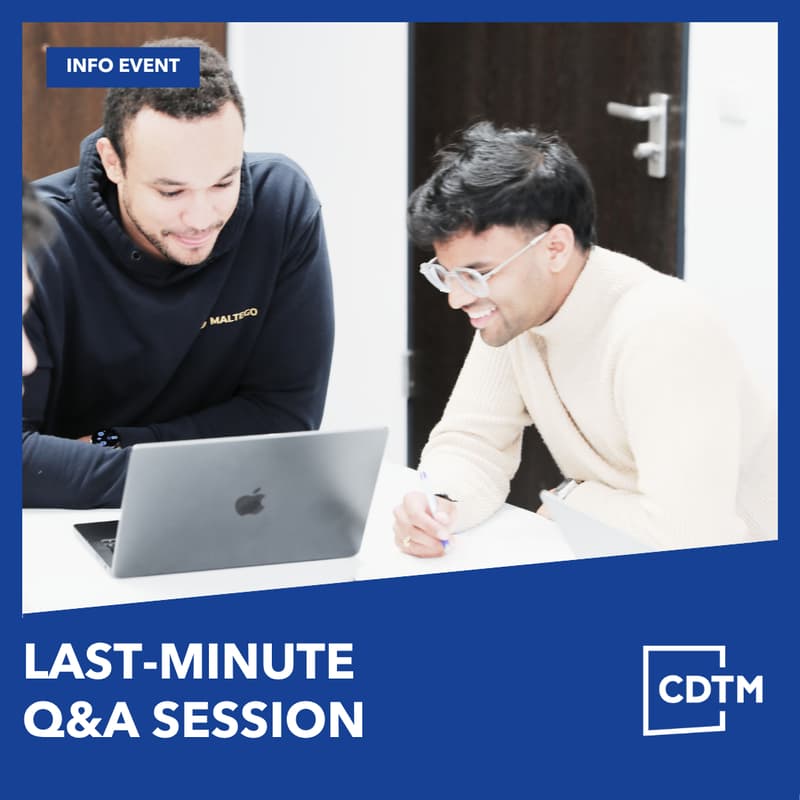 Cover Image for Final Online Info Session: Ask Your Last Questions About CDTM