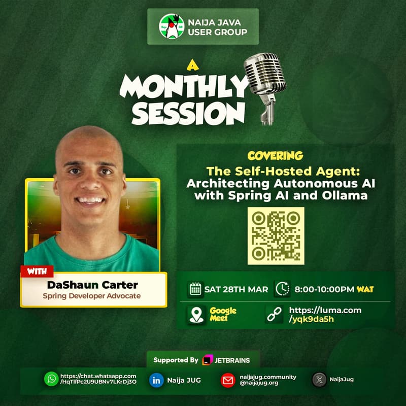 Cover Image for The Self-Hosted Agent: Architecting Autonomous AI with Spring AI and Ollama with DaShaun Carter