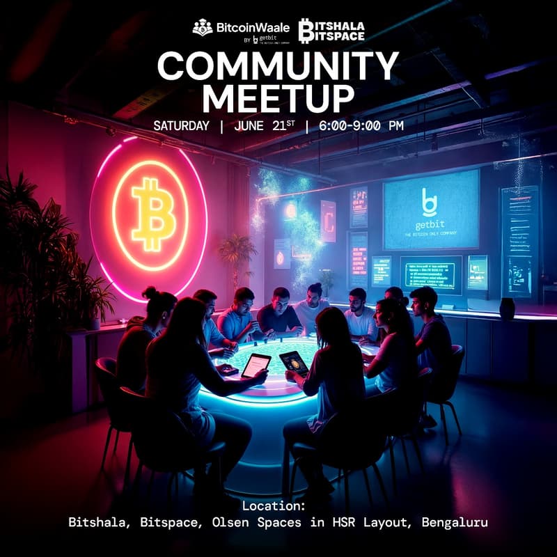 Cover Image for BitcoinWaale Meetup | Bangalore