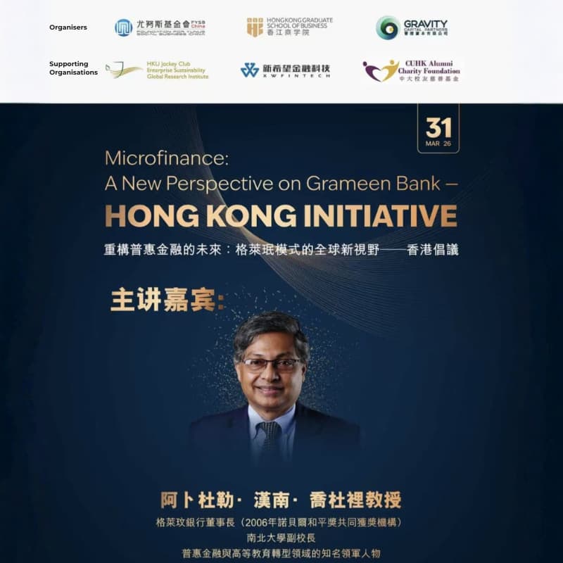 Cover Image for Microfinance: A New Perspective on Grameen Bank — Hong Kong Initiative 重構普惠金融的未來：格萊珉模式的全球新視野—香港倡議