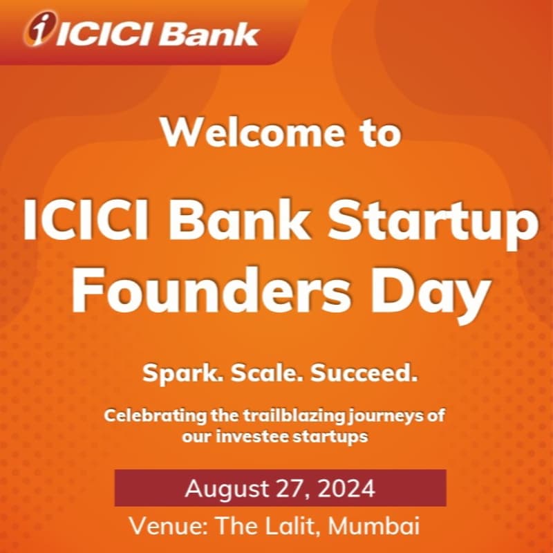 Cover Image for Welcome to ICICI Bank Startup Founders Day