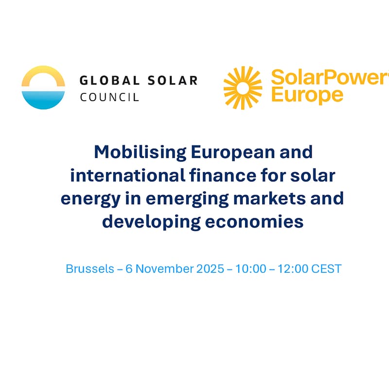 Cover Image for Mobilising European and international finance for solar energy in emerging markets and developing economies