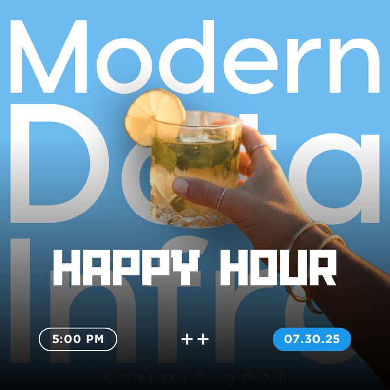 Cover Image for CANCELED: Modern Data Infrastructure Summit Happy Hour