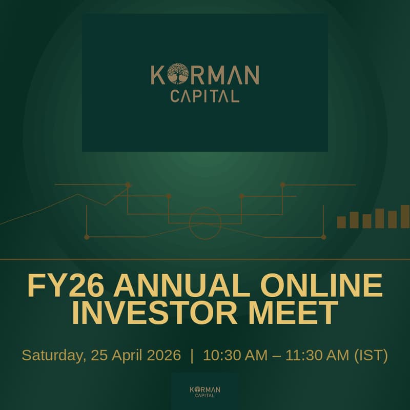 Cover Image for Korman Capital FY26 Online Investor meet