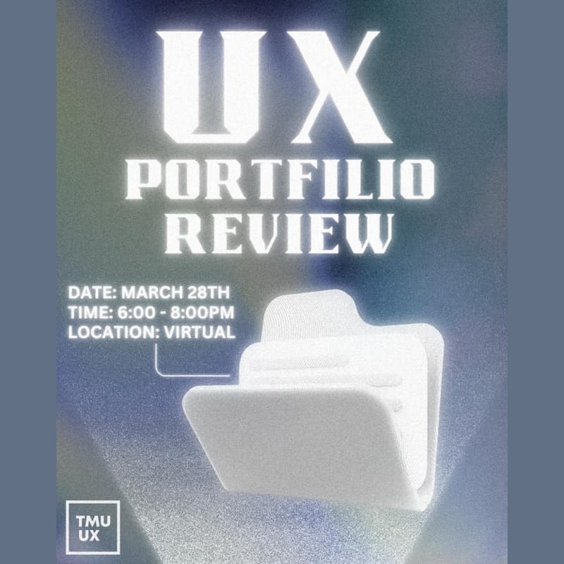 Cover Image for TMU UX Virtual Portfolio Review