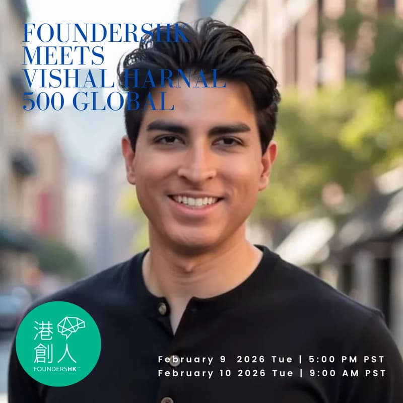 Cover Image for FoundersHK Meets Vishal Harnal - Managing Partner at 500 Global
