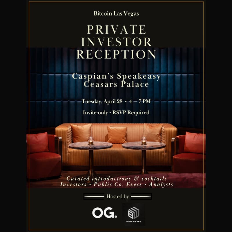 Cover Image for Private Investor Reception - Hosted by OG & Blockware