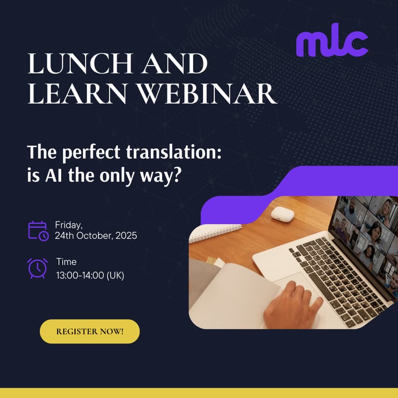 Cover Image for Lunch & Learn Webinar: The Perfect Translation – Is AI Really the Only Way? 🎙️