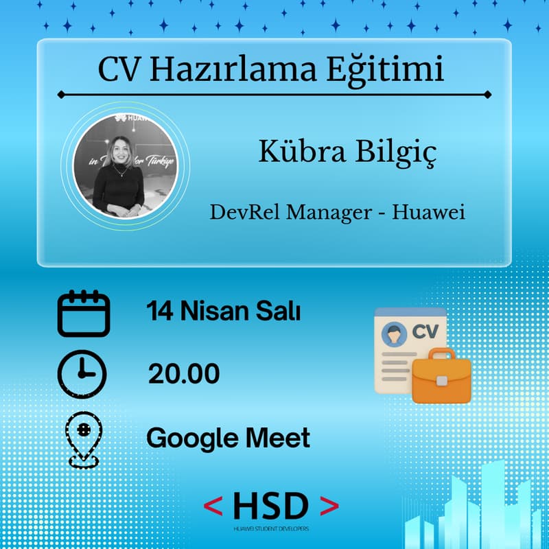Cover Image for CV Hazırlama Eğitimi - Huawei Student Developers Istinye University