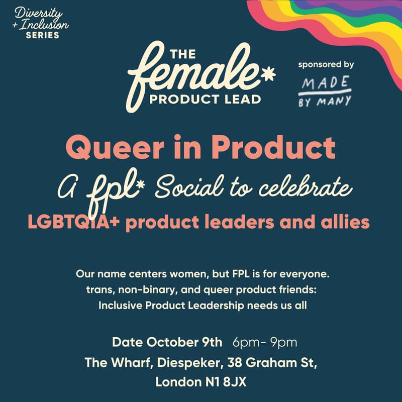 Cover Image for Queer in Product: A FPL Social to Celebrate LGBTQIA+ Product Leaders and Allies