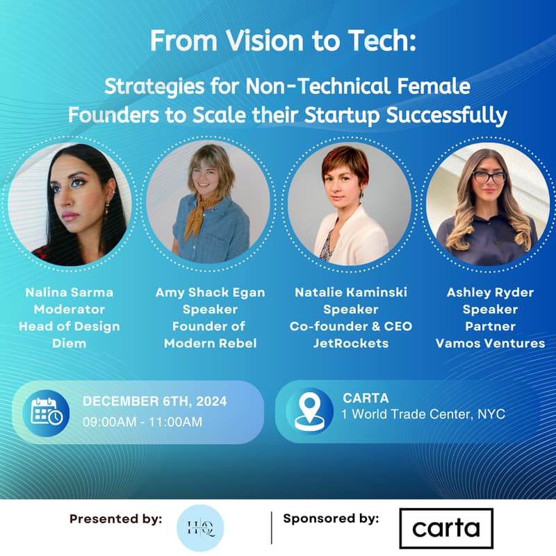 Cover Image for From Vision to Tech: Strategies for Non-Technical Female Founders to Scale their Startup Successfully