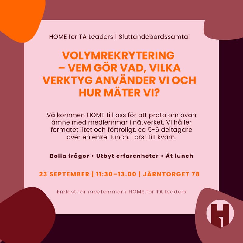 Cover Image for Sluttandebordssamtal: Volymrekrytering