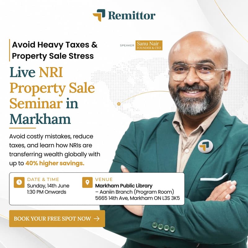 Cover Image for Remittor NRI Wealth Transfer Seminar – Markham