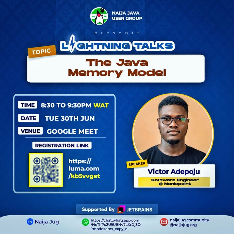 Cover Image for The Java Memory Model Lightning session with Victor Adepoju